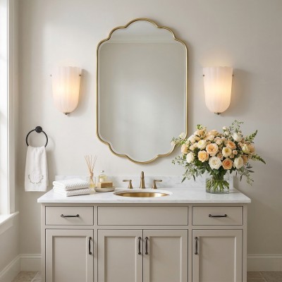 Zephyrine Modern Glass Flower Sconce