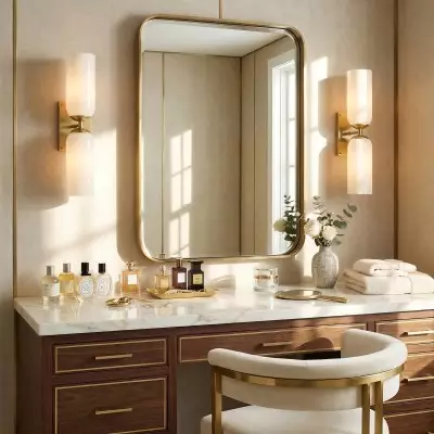 Iliana Rustic White Glass Double Tube Wall Sconce