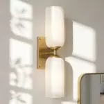 Murano Farmhouse Clear Glass Vanity Wall Sconce