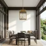Marcellus Classic Metal Clear Glass Outdoor Lantern Pendant Light