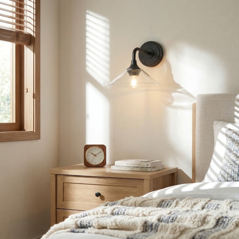 Musara Minimalist Glass Shade Wall Light