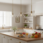 Nori Minimalist Brass Glass Cone Pendant Light