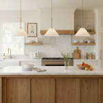 Nori Minimalist Brass Glass Cone Pendant Light