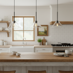 Nori Minimalist Brass Glass Cone Pendant Light