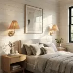 Calmyn Natural Woven Rattan Cone Wall Sconce