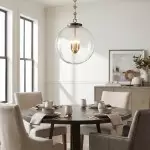 Oona Farmhouse Gold Glass Globe Pendant Light