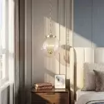 Oona Farmhouse Gold Glass Globe Pendant Light