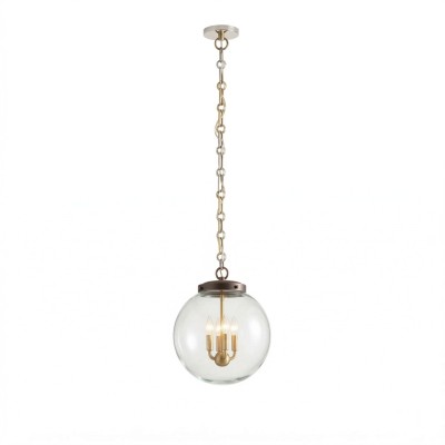 Oona Farmhouse Gold Glass Globe Pendant Light