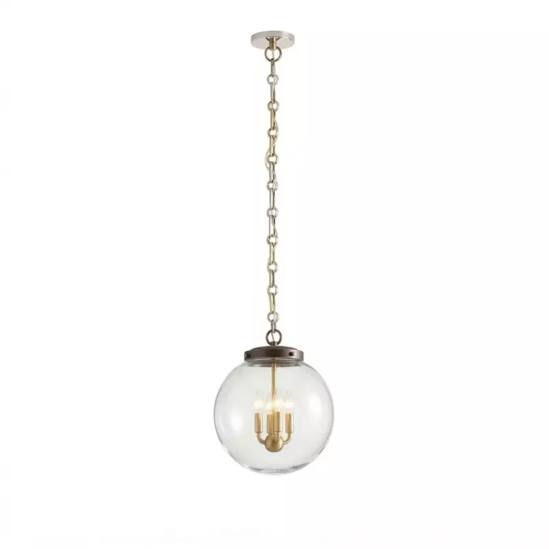 Oona Farmhouse Gold Glass Globe Pendant Light