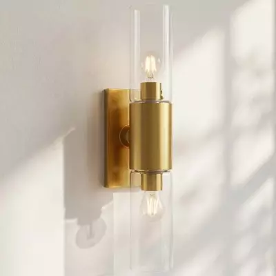 Zeylen Frances Water Ripple Glass Double Tube Sconce
