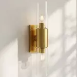 Navya Modern 3-Light Bathroom Sconces with Clear Glass Shades