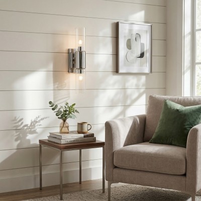 Zeylen Frances Water Ripple Glass Double Tube Sconce