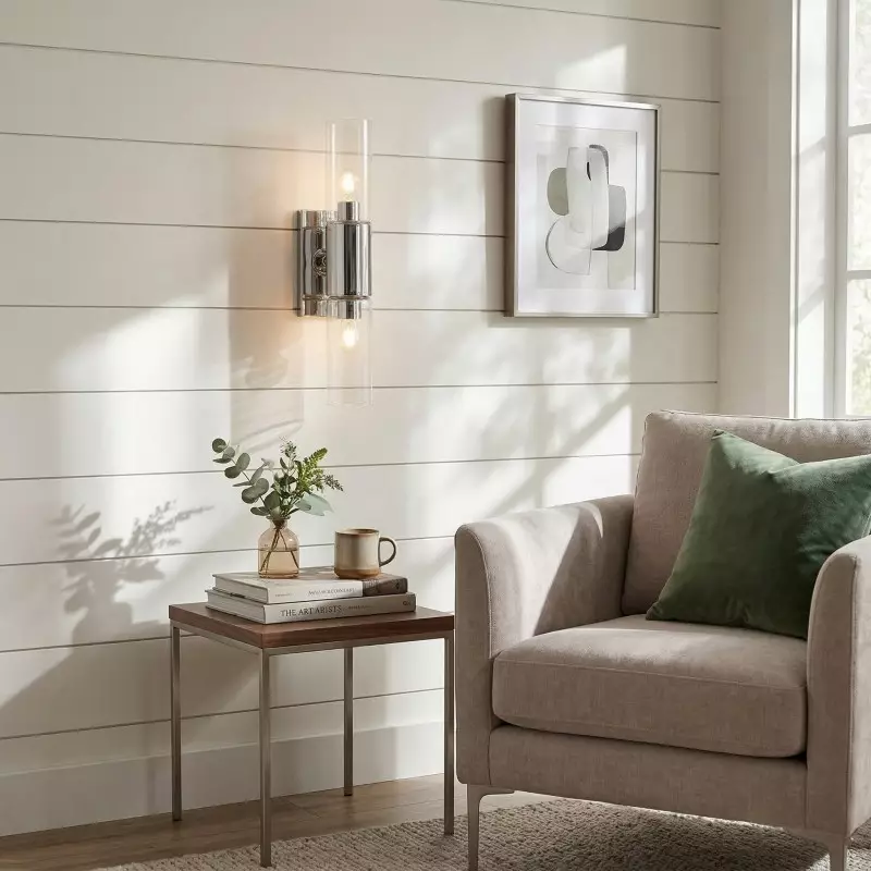 Zeylen Frances Water Ripple Glass Double Tube Sconce