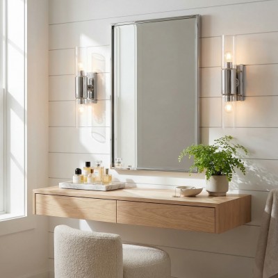 Zeylen Frances Water Ripple Glass Double Tube Sconce