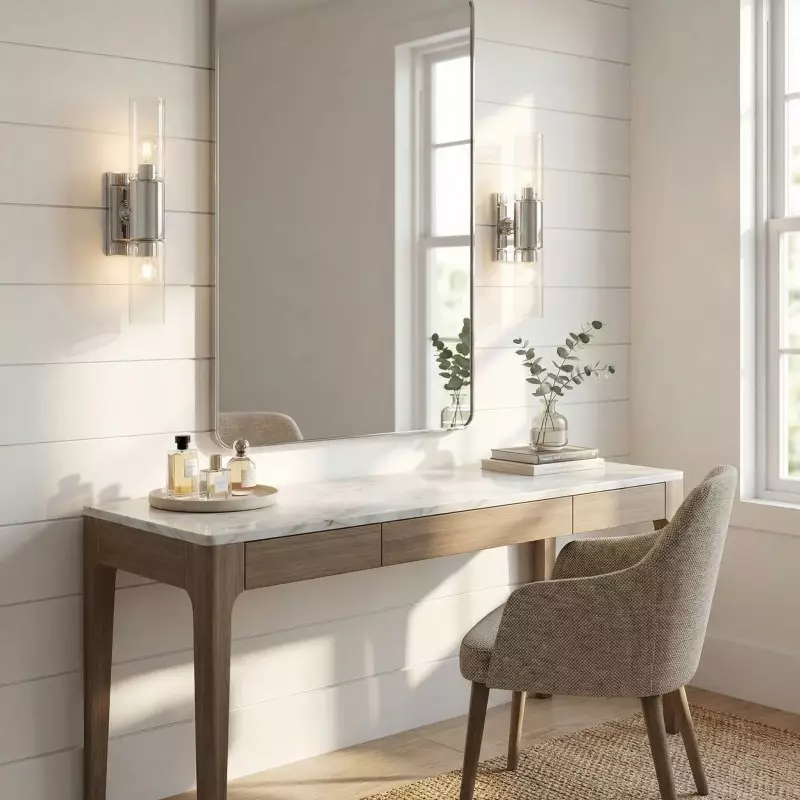 Zeylen Frances Water Ripple Glass Double Tube Sconce