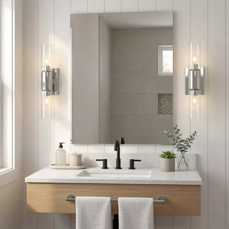 Zeylen Frances Water Ripple Glass Double Tube Sconce