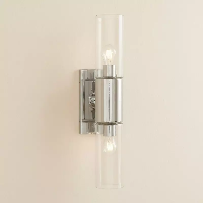Zeylen Frances Water Ripple Glass Double Tube Sconce