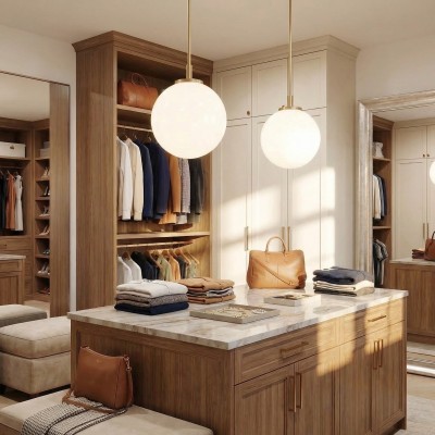 Tate Mid Century White Globe Glass Pendant Light