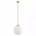Tate Mid Century White Globe Glass Pendant Light