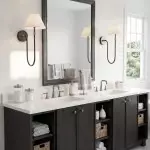 Wren Retro White Fabric Swan Neck Sconce