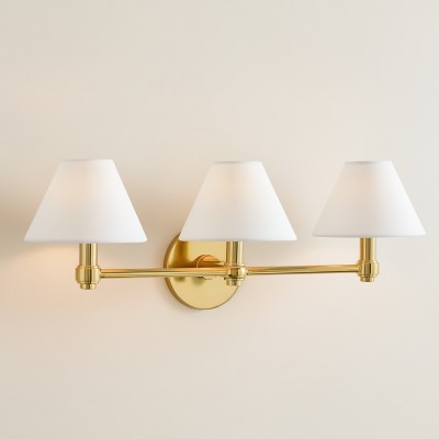 Lennox Luxurious Triple Metal Aged Brass Sconce