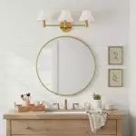 Lennox Luxurious Triple Metal Aged Brass Sconce