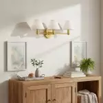 Lennox Luxurious Triple Metal Aged Brass Sconce