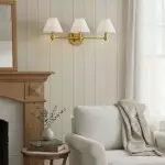 Lennox Luxurious Triple Metal Aged Brass Sconce