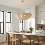 Daxter Bohemian Woven Rattan Scalloped Pendant Light