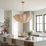 Daxter Bohemian Woven Rattan Scalloped Pendant Light