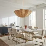Daxter Bohemian Woven Rattan Scalloped Pendant Light