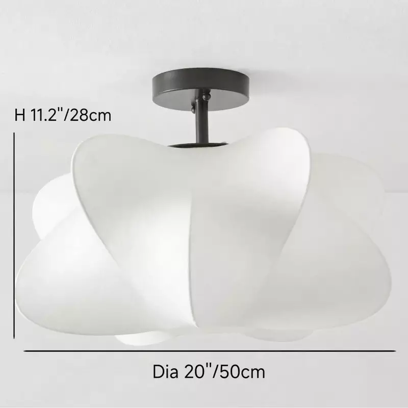 Jaxorix Wabi Sabi White Silkworm Cocoon Ceiling Light