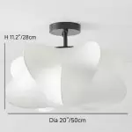 Jaxorix Wabi Sabi White Silkworm Cocoon Ceiling Light