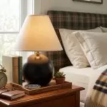 Vaelune Modern Glass Cone Table Lamp