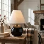 Vaelune Modern Glass Cone Table Lamp