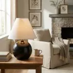 Vaelune Modern Glass Cone Table Lamp