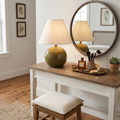 Vaelune Modern Glass Cone Table Lamp