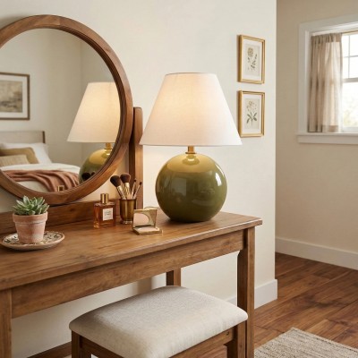 Vaelune Modern Glass Cone Table Lamp