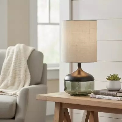Orithyia Modern Glass Round Table Lamp