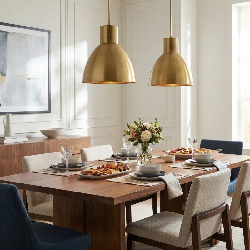 Kaelin Rustic Metal Dome Pendant Light