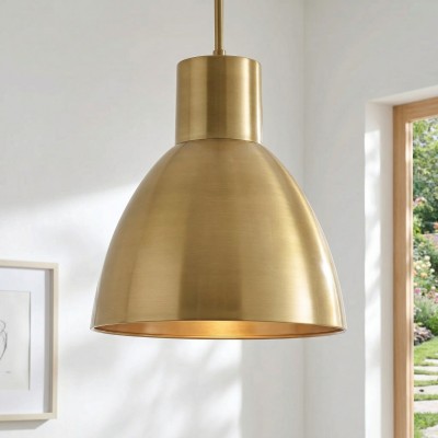 Kaelin Rustic Metal Dome Pendant Light