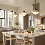 Barrett Wabi-Sabi Round Travertine Pendant Light