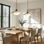 Barrett Wabi-Sabi Round Travertine Pendant Light