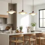 Barrett Wabi-Sabi Round Travertine Pendant Light