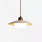Barrett Wabi-Sabi Round Travertine Pendant Light