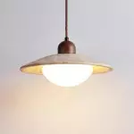 Barrett Wabi-Sabi Round Travertine Pendant Light