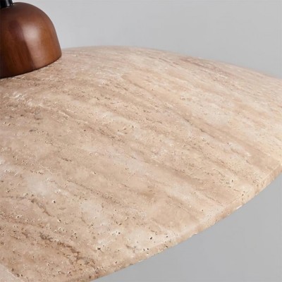 Barrett Wabi-Sabi Round Travertine Pendant Light