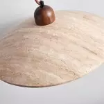 Barrett Wabi-Sabi Round Travertine Pendant Light
