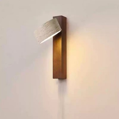 Bennett Wabi-Sabi Round Travertine Wall Light