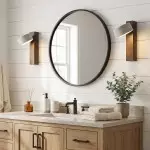 Bennett Wabi-Sabi Round Travertine Wall Light